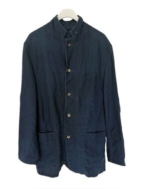 45R Made in Japan Dark Indigo Linen Blazer Jacket